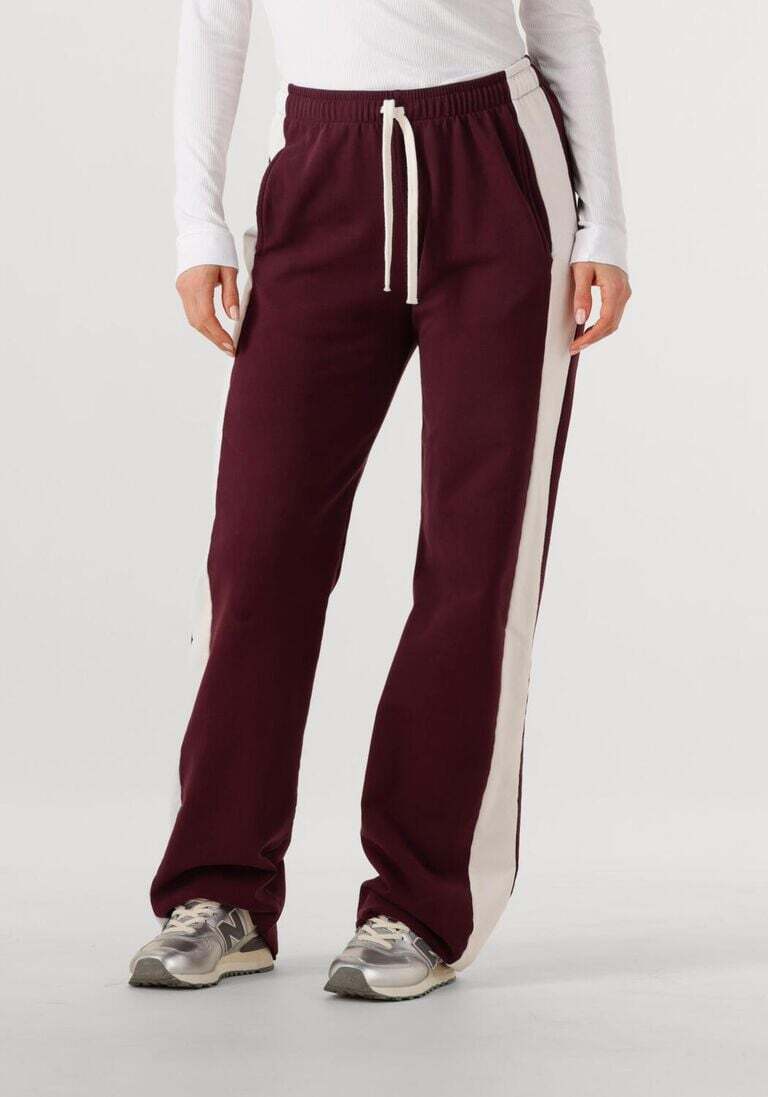 PENN&INK BROEK STRIPE AUBERGINE
