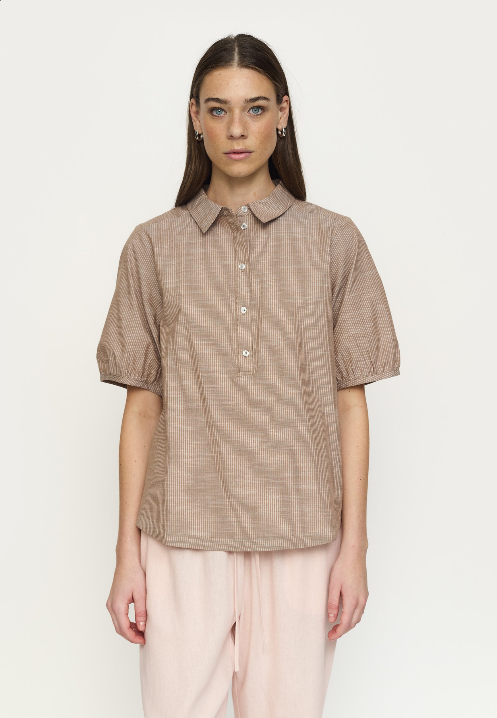 SOFT REBELS BLOUSE EBBI BISON