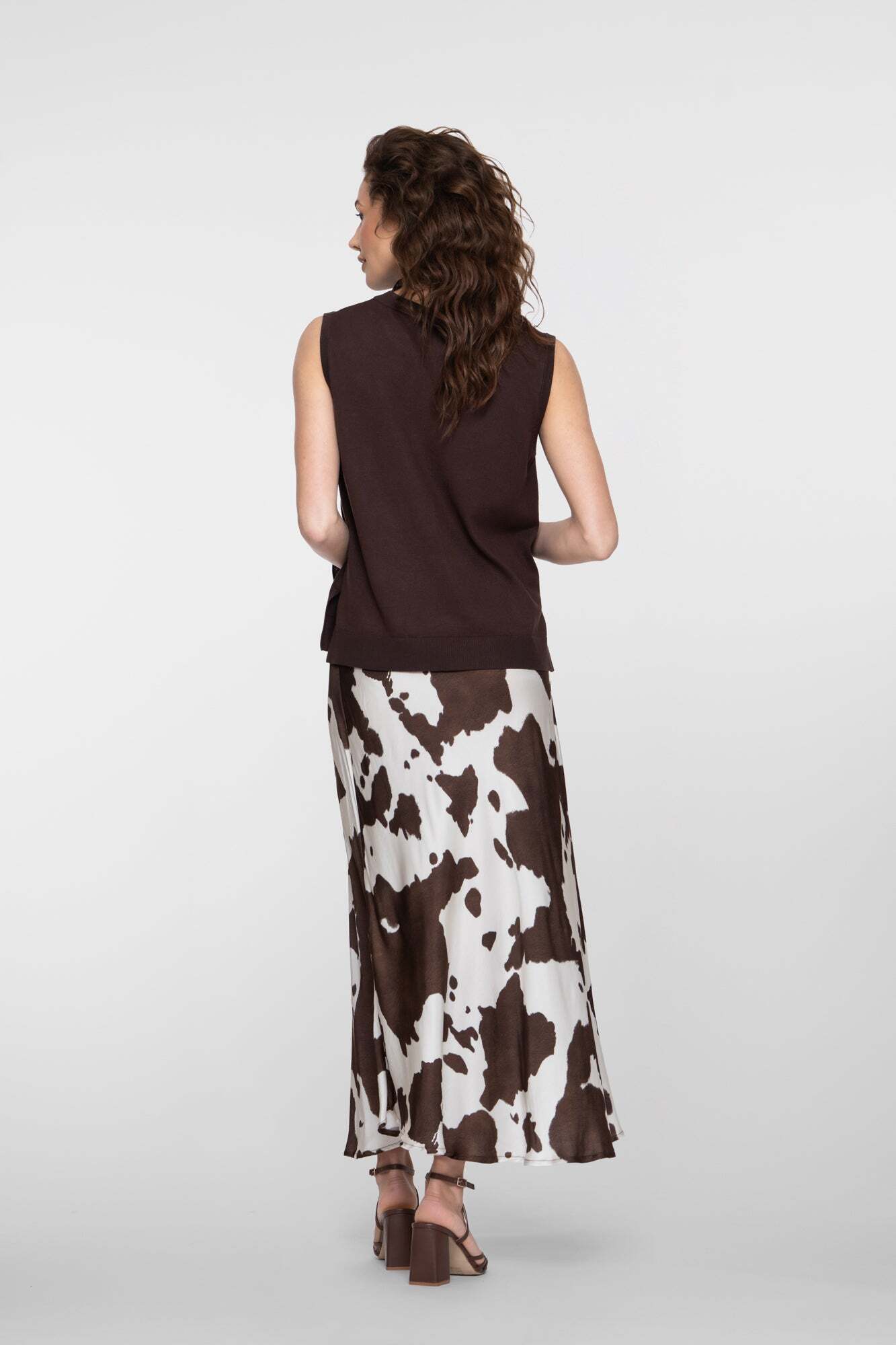 GEISHA ROK COW OFF-WHITE/BROWN