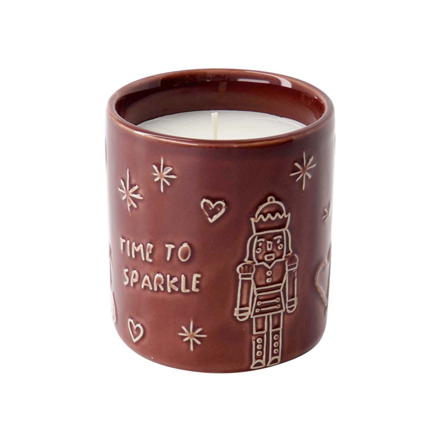 ZUSSS GEURKAARS KERAMIEK TIME TO SPARKLE DONKERROOD