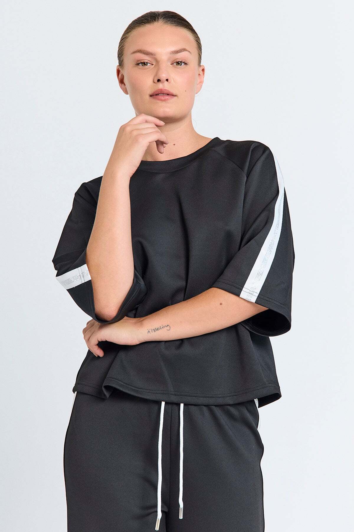 FREEQUENT SHIRT MALACY BLACK/STAR OFF-WHITE