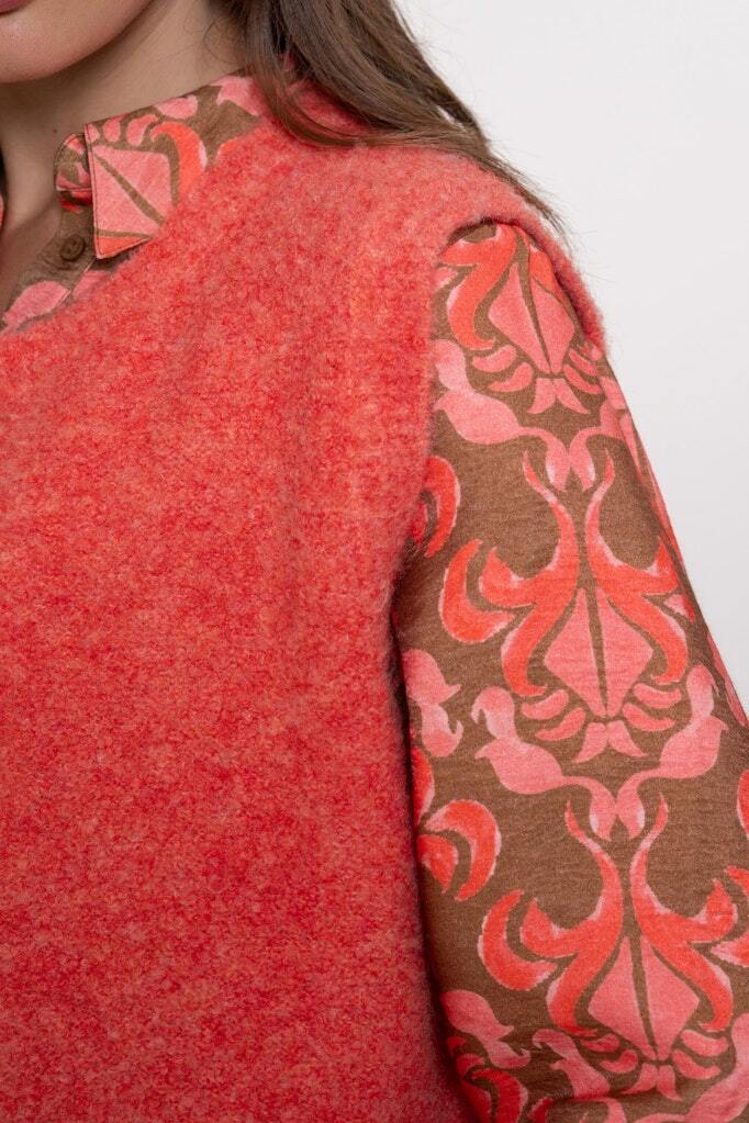 GEISHA GILET BOUCLE SALMON