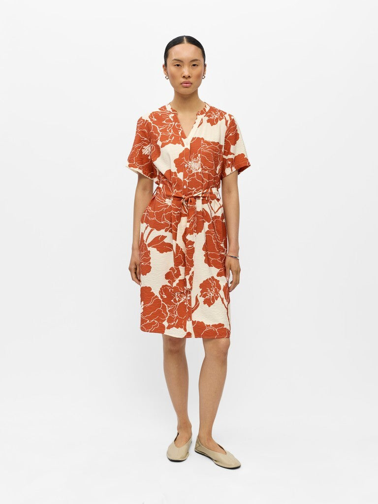 OBJECT JURK JACIRA SANDSHELL/BURNT BRICK BIG FLOWER