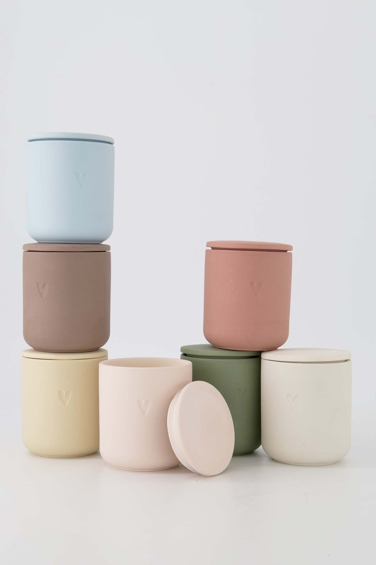 ZUSSS GEURKAARS KERAMIEK HARTJE OFF-WHITE