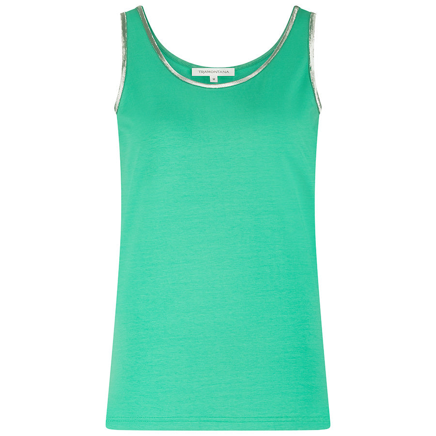 TRAMONTANA TOP LUREX TAPE EMERALD