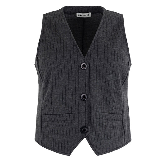 ANNA BLUE GILET VESTY ANTRACIET MELANGE