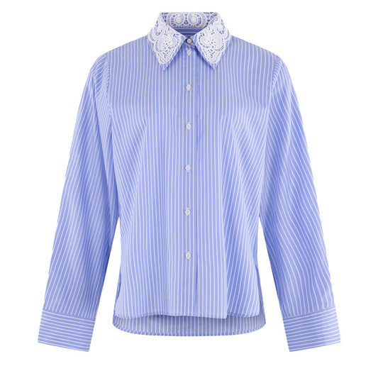 ANNA BLOUSE STRIPE LIGHT BLUE STRIPE
