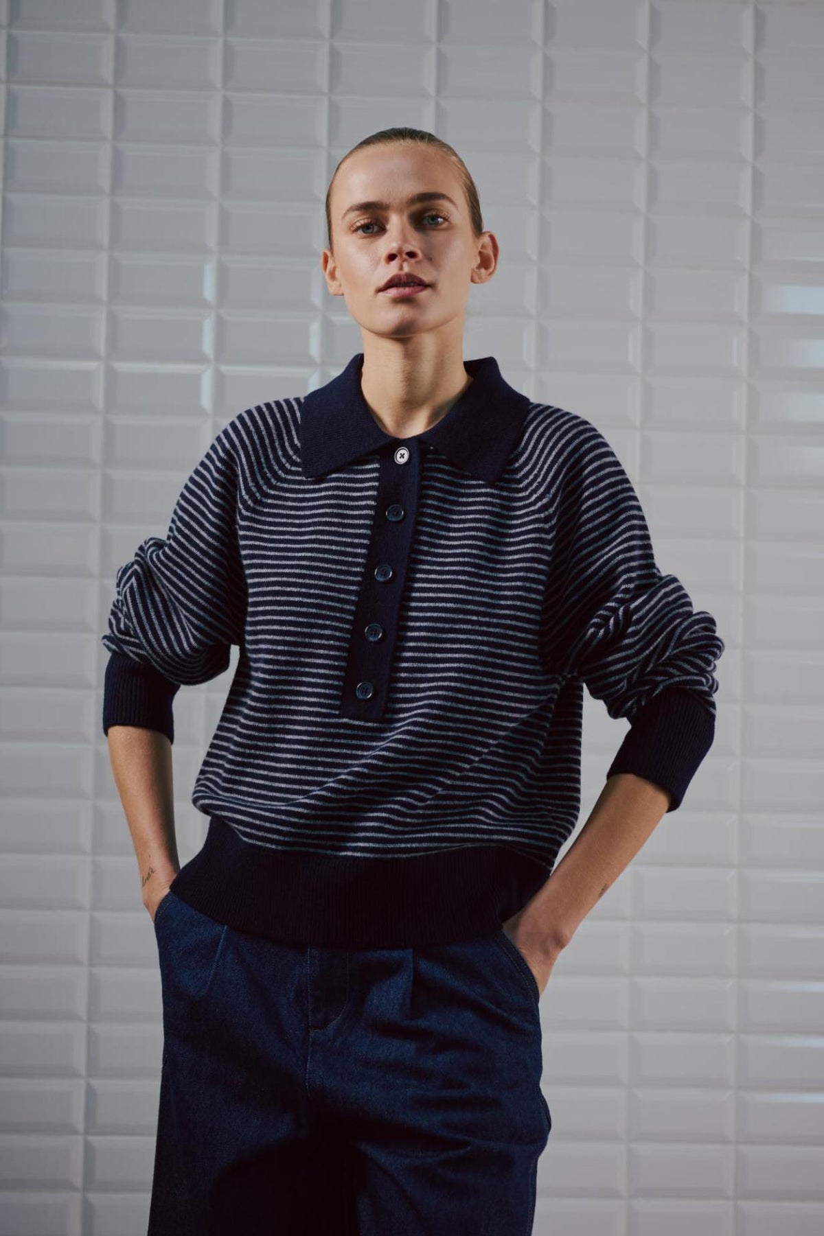 WITHBLACK TRUI MONROE NAVY/GREY STRIPE
