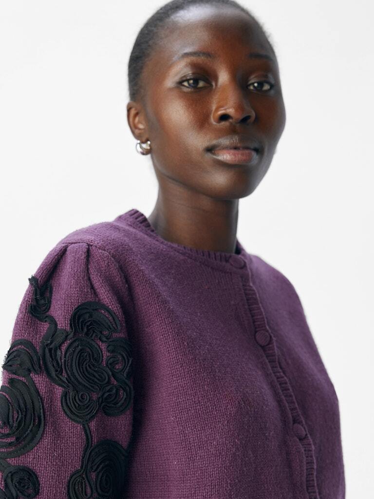 OBJECT VEST JANE MAUVE WINE