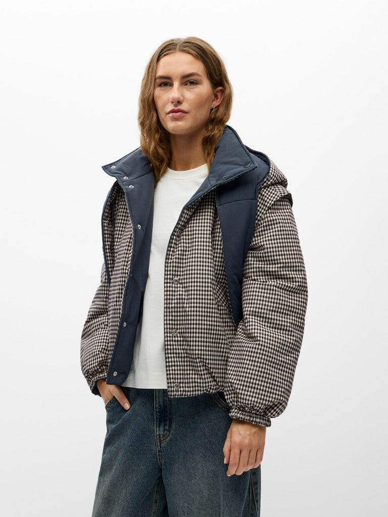 OBJECT JAS TIMIA RAVEN/MACADEMIA WITH BLACK CHECKS<BR />