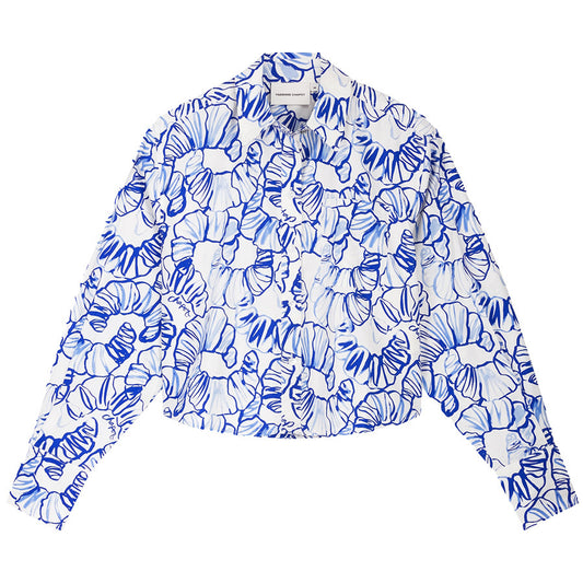 FABIENNE CHAPOT BLOUSE HAIDY COSY WHITE/COBALT