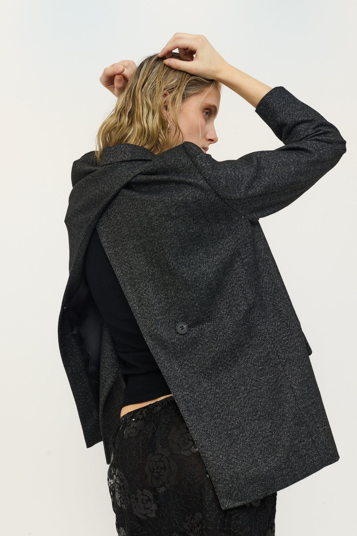 SOFT REBELS BLAZER PACE BLACK
