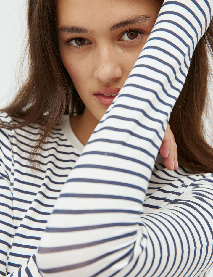 MBYM SHIRT CHRISTINA DARK SKY STIPE
