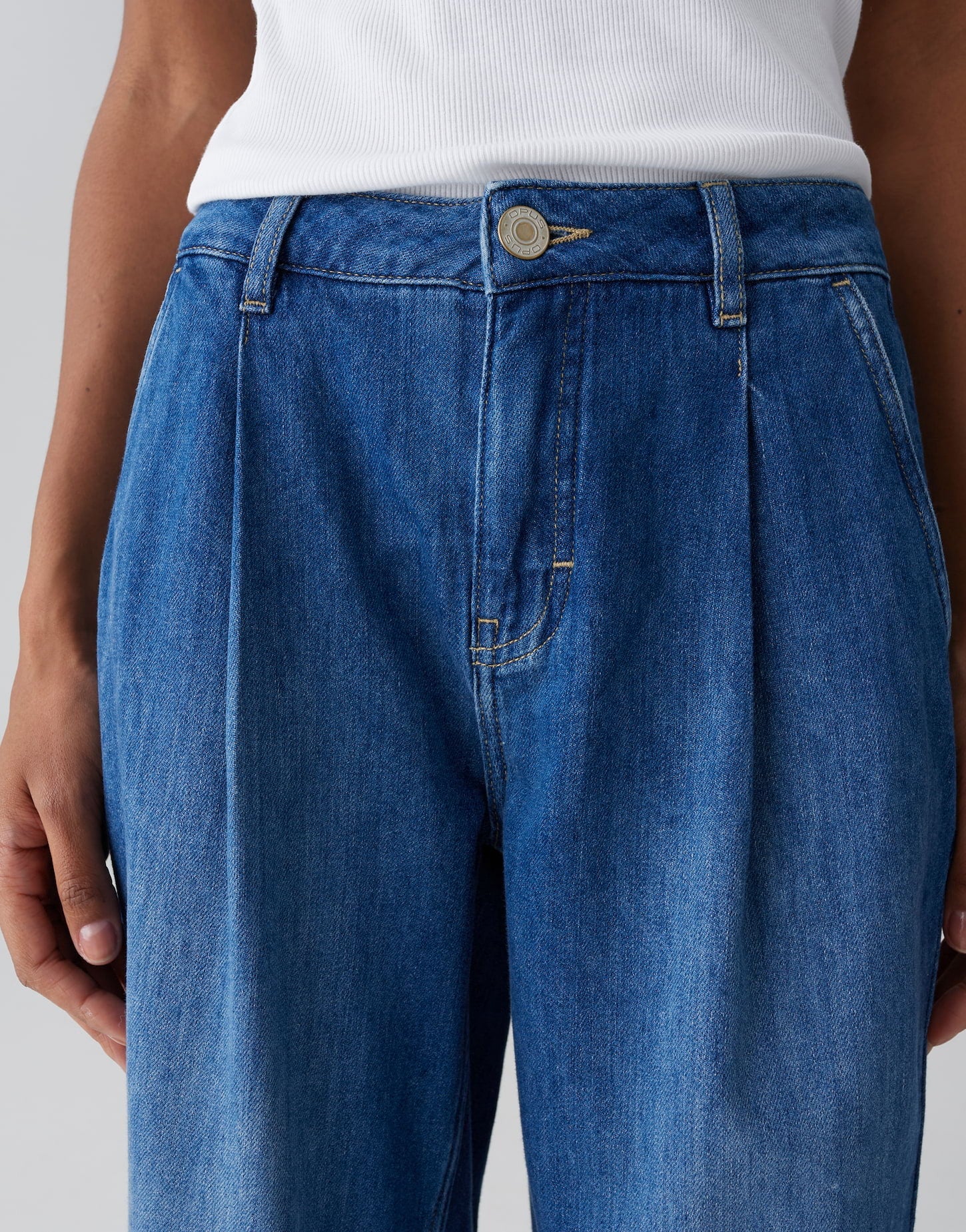 OPUS JEANS LOLAH COMFY MID SLOUCHY BLUE