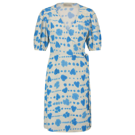 FABIENNE CHAPOT JURK CLEO WRAP WARM WHITE/BLUE WAVE