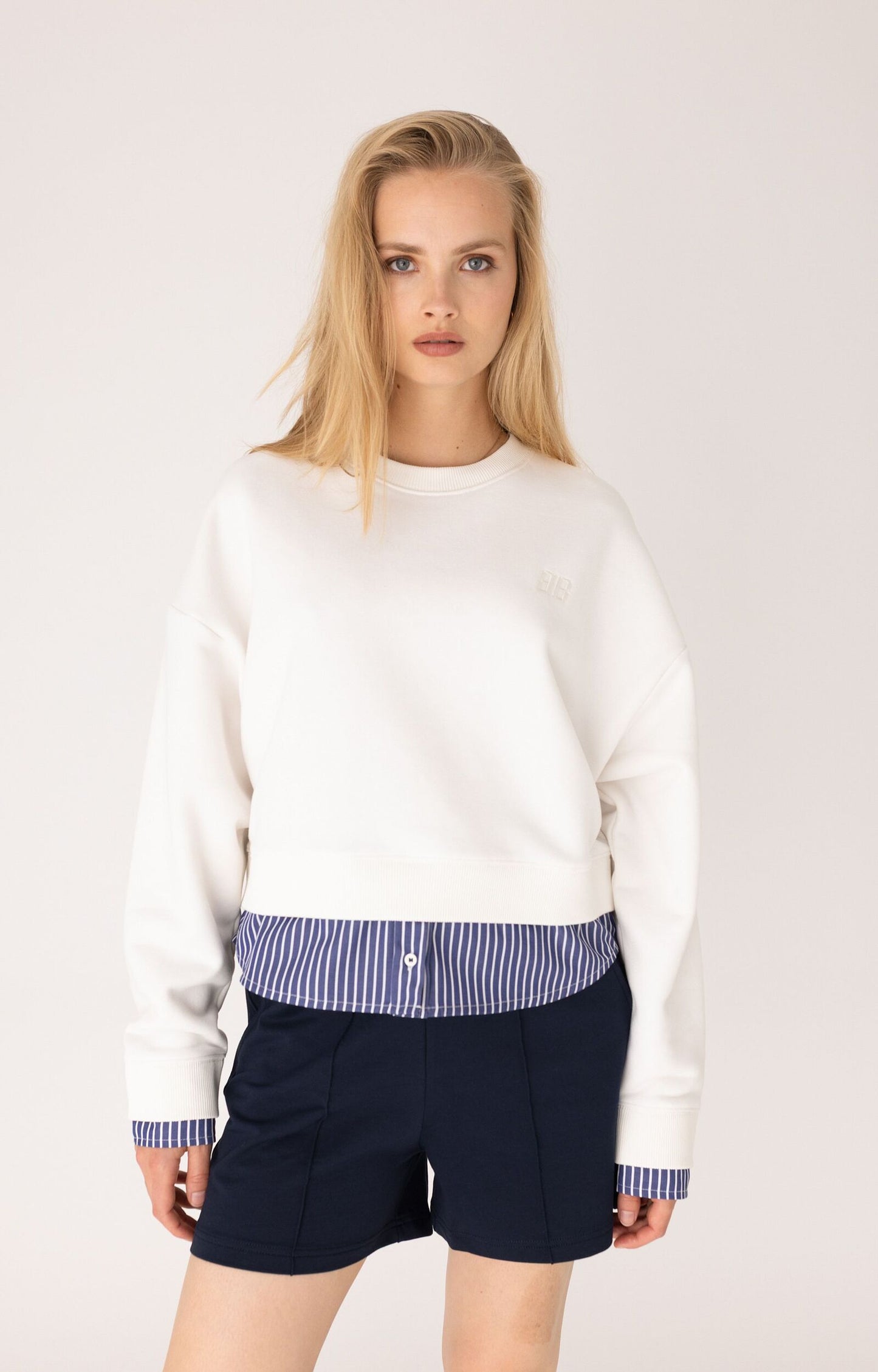 ANNA BLUE SWEATER BAILEY OFF-WHITE