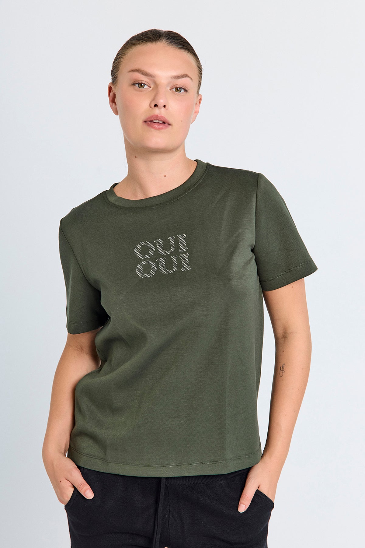 FREEQUENT T-SHIRT MALAK KOMBU GREEN