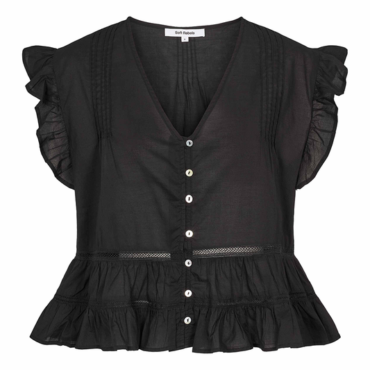 SOFT REBELS TOP GALLIA BLACK