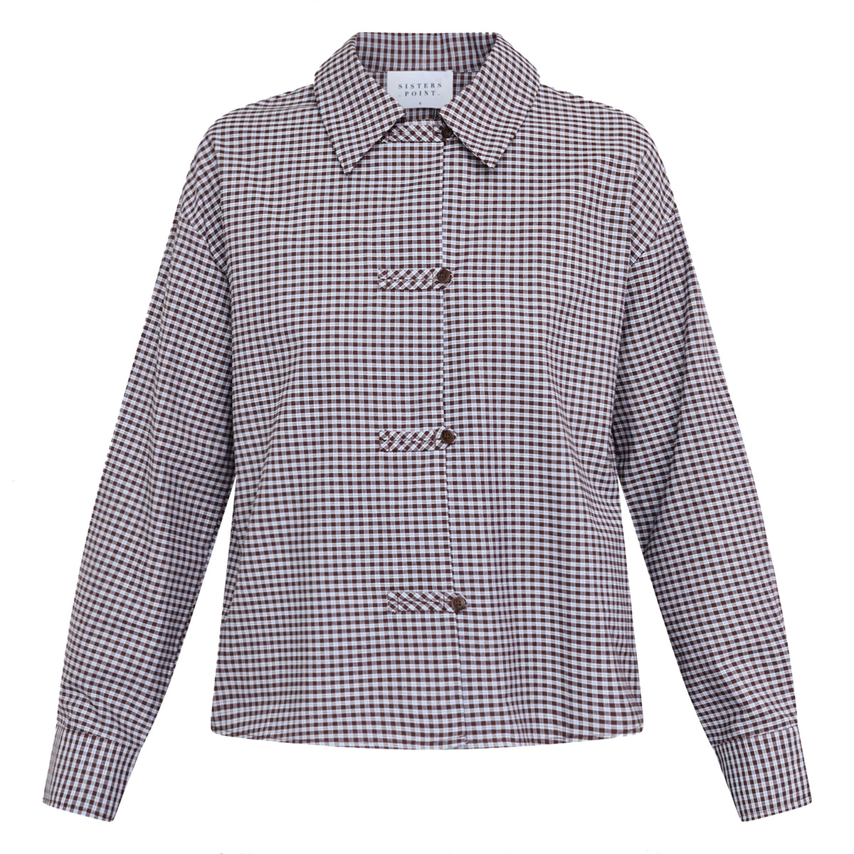 SISTERS POINT BLOUSE VICTOR BROWN CHECK