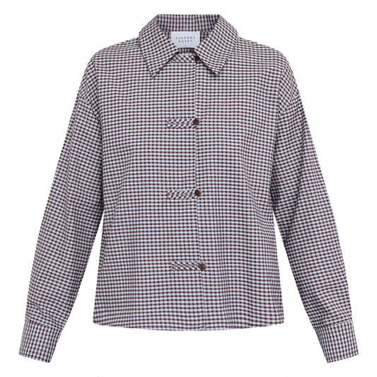 SISTERS POINT BLOUSE VICTOR BROWN CHECK