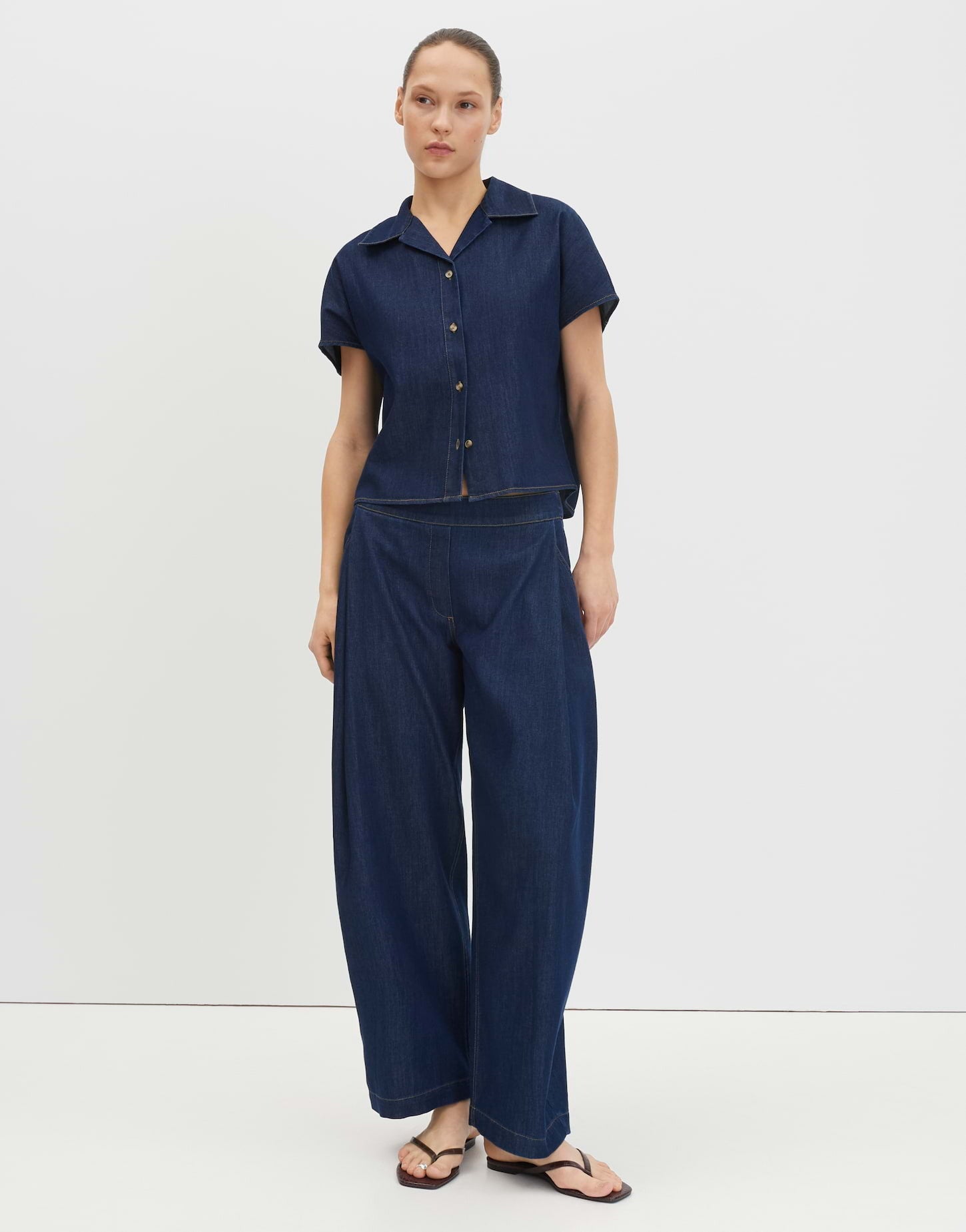 SOMEDAY BLOUSE ZONDRA DENIM RINSED DARK BLUE