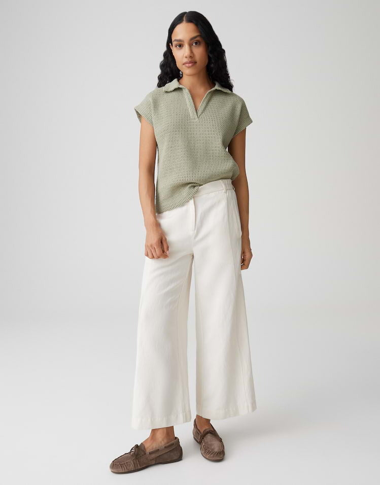 OPUS POLOSHIRT SOMONA PALE OLIVE