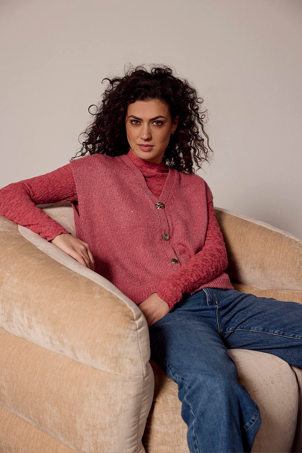 TRAMONTANA SPENCER LUREX ROSEWOOD