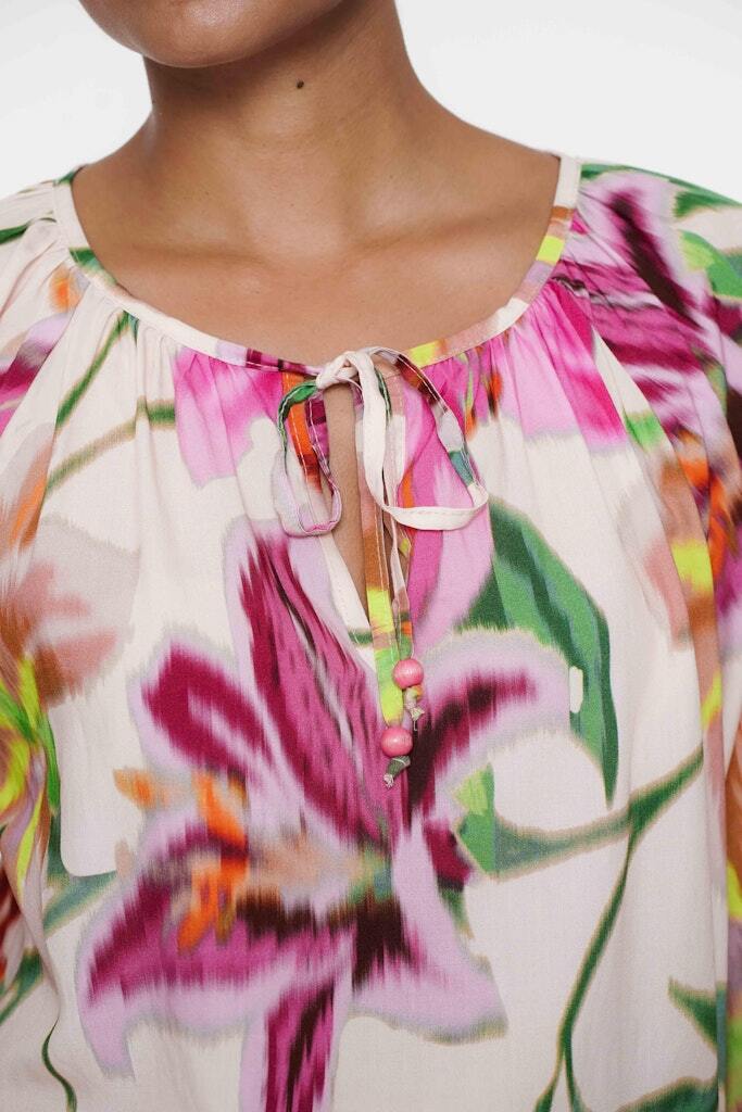 GEISHA TOP ECRU/PINK