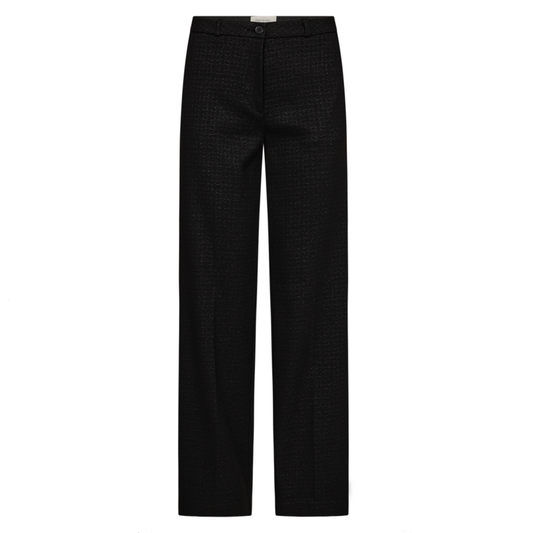 FREEQUENT BROEK SOLVEJ BLACK/BLACK METALLIC