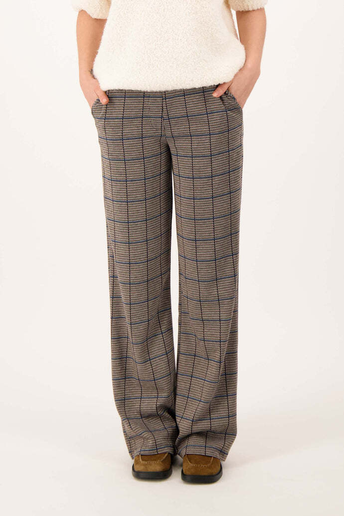 ZUSSS BROEK RUIT HAZELNUT/BLACK