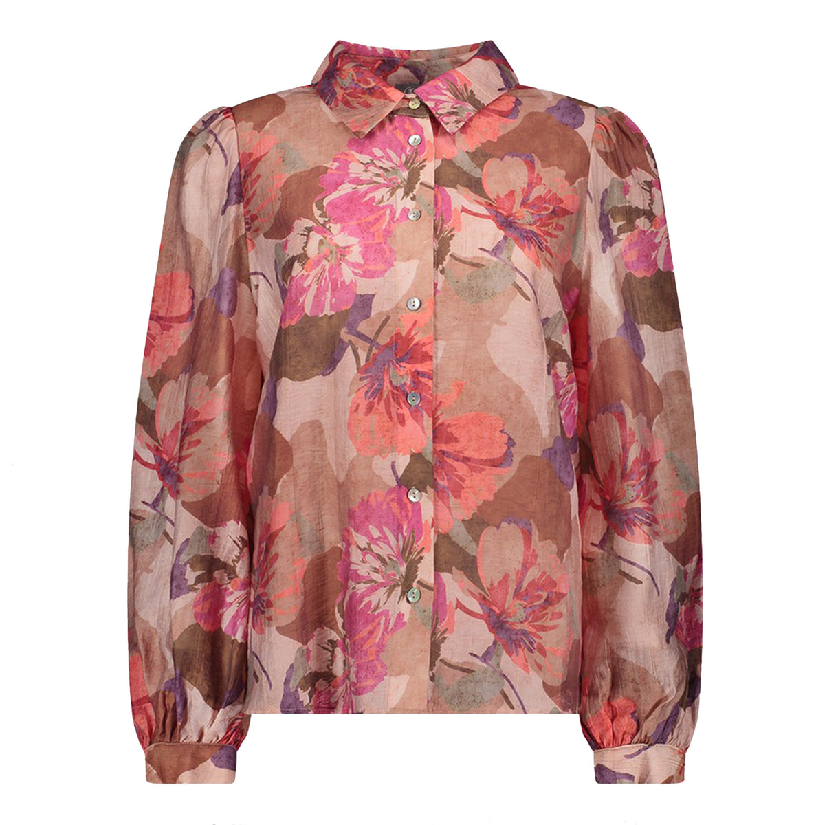 GEISHA BLOUSE ROSEBUD/SAND/PURPLE
