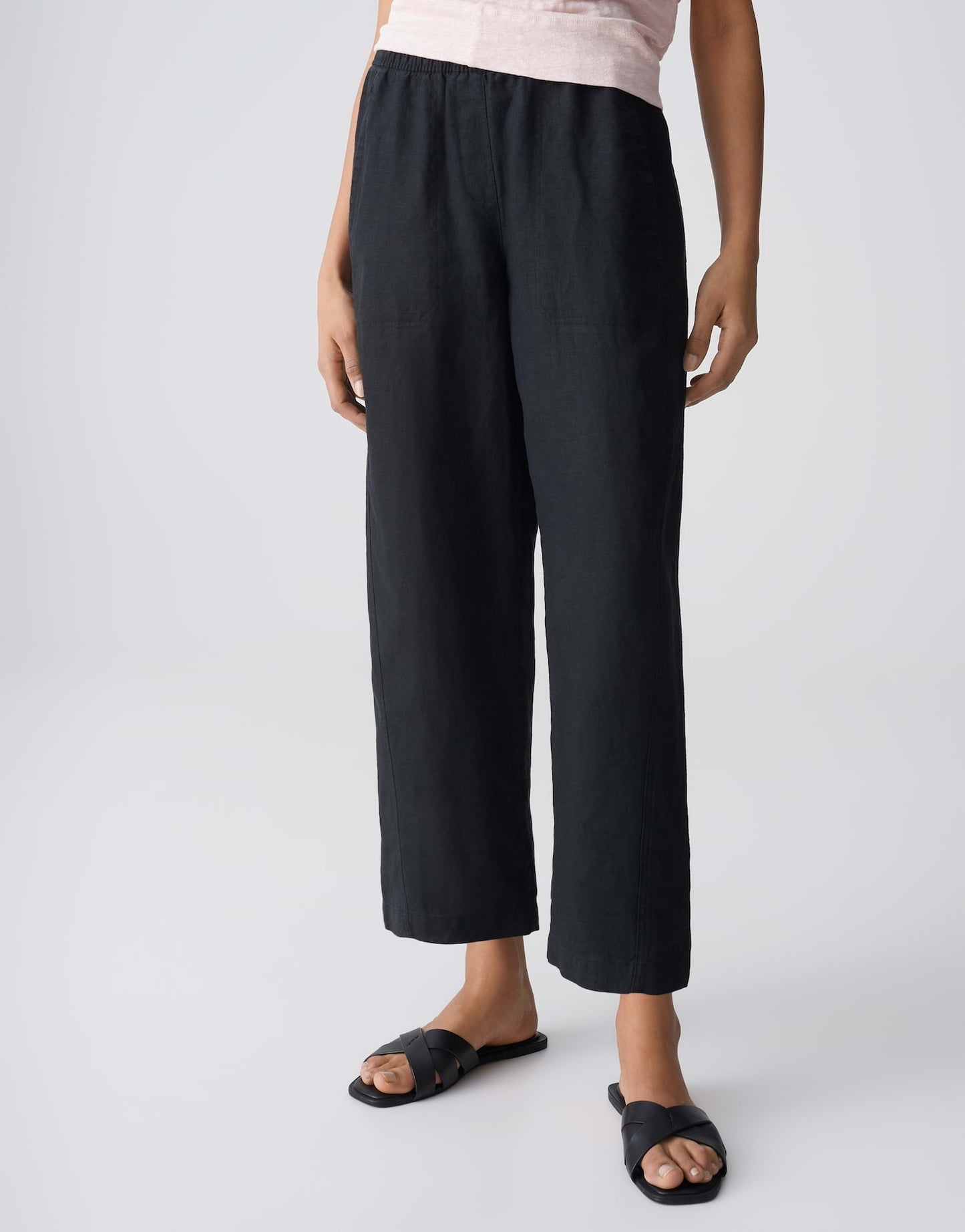 OPUS BROEK MYHA LINEN BLACK