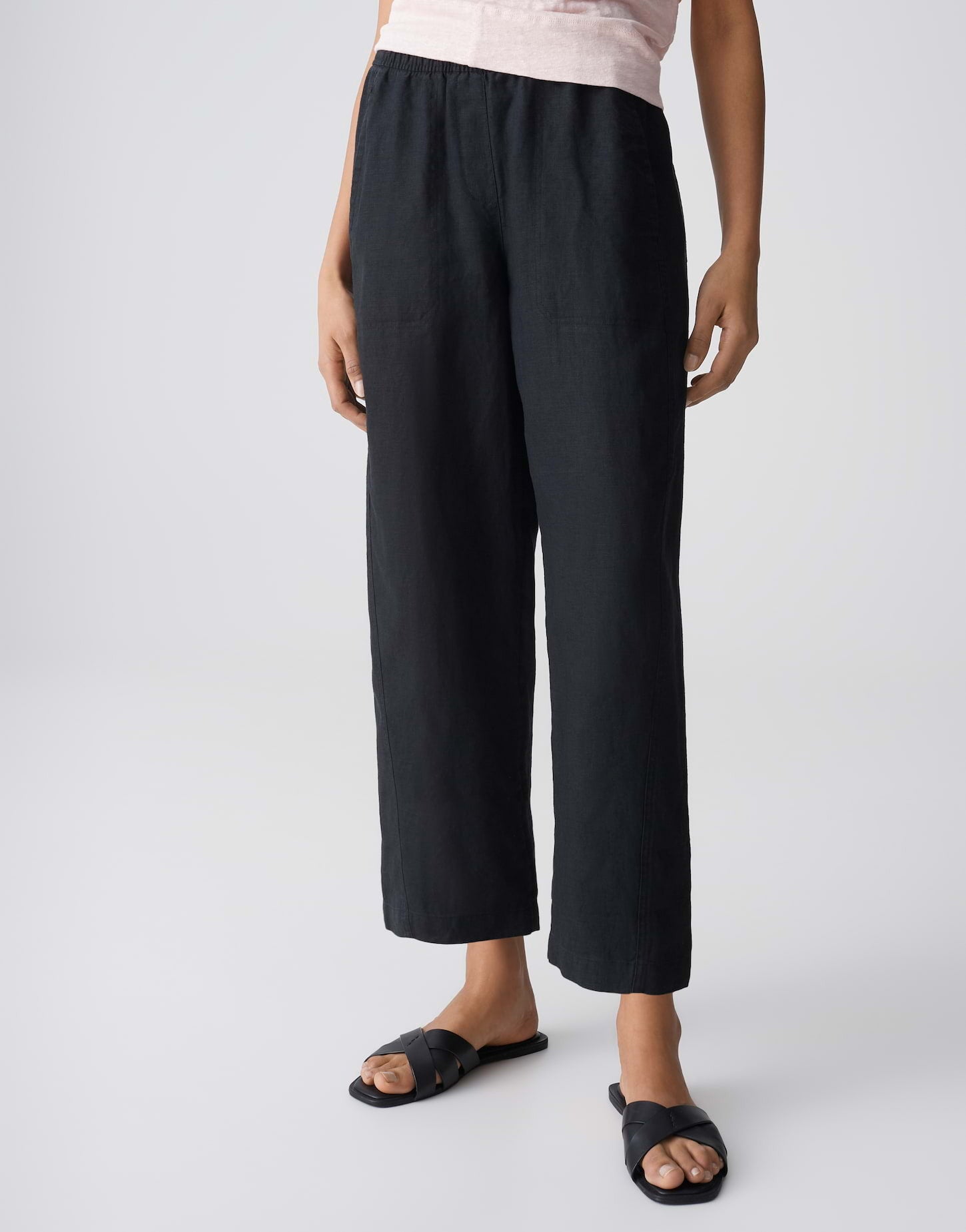 OPUS BROEK MYHA LINEN BLACK