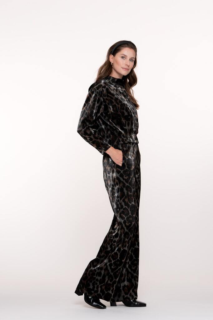 GEISHA BROEK ANIMAL PRINT GREY/BRONZE