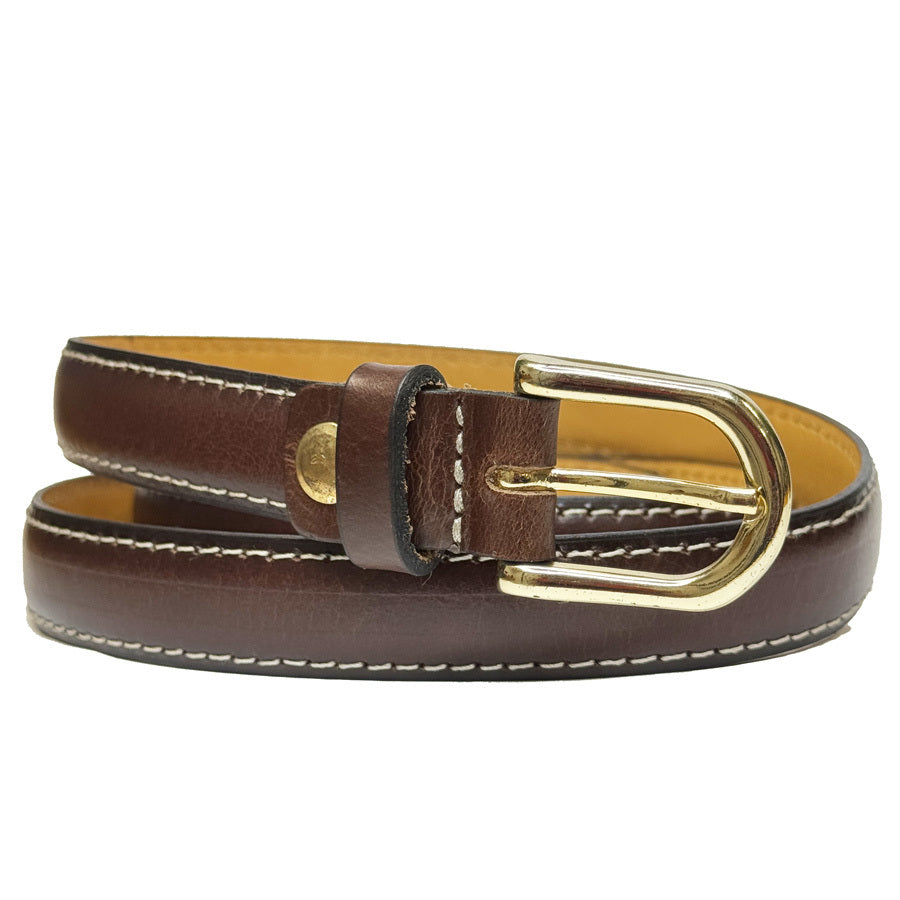 TREZZ RIEM DOORGESTIKT BROWN