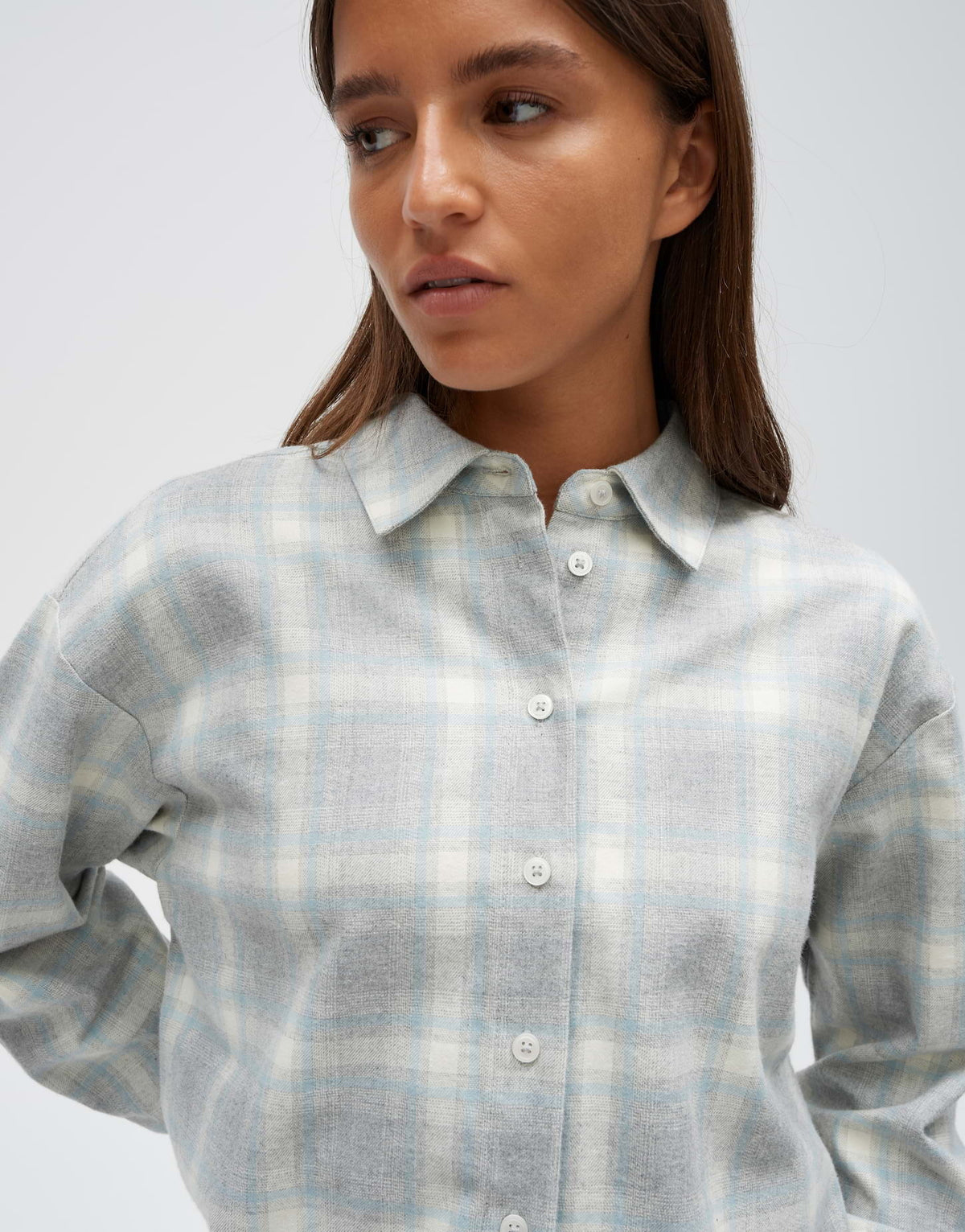 OPUS BLOUSE FLAKARO HAZY FOG MELANGE