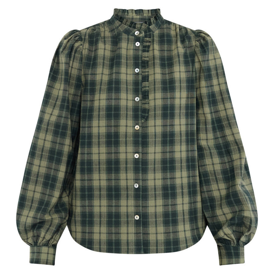SISTERS POINT BLOUSE VIRSA GREEN CHECK
