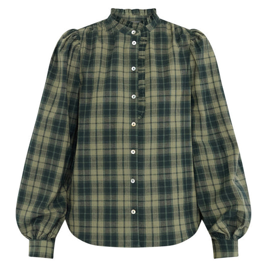 SISTERS POINT BLOUSE VIRSA GREEN CHECK