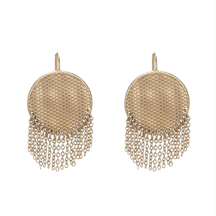BY JAM OORBELLEN ROUND CHAINS GOLD