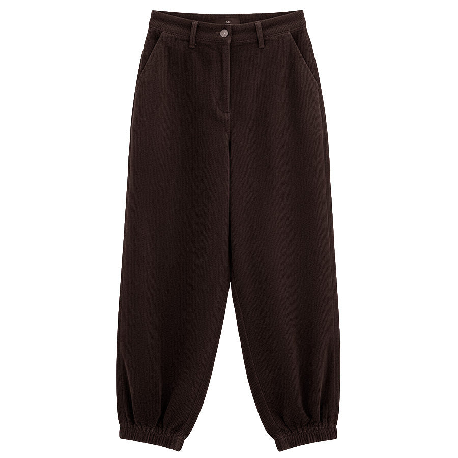 WITHBLACK BROEK BELINI CORD BARREL DARK BROWN
