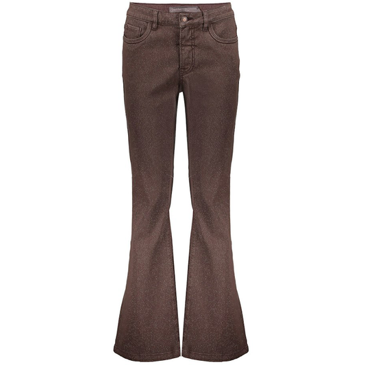 GEISHA FLARE JEANS GLITTER BROWN LUREX