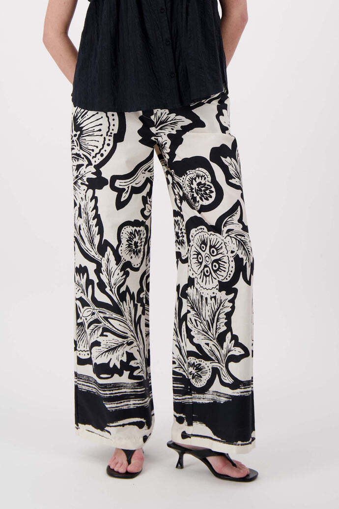 ZUSSS BROEK MET BORDERPRINT ZWART/SOFT KIT