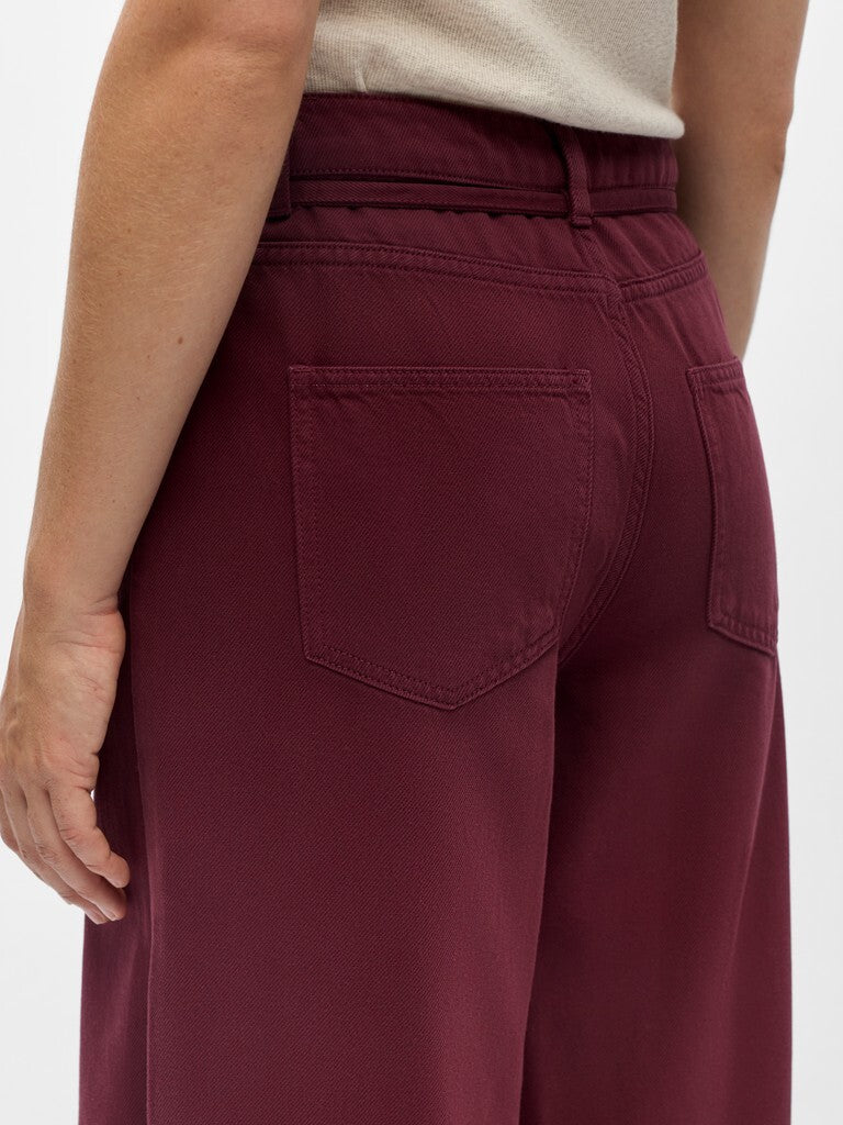 OBJECT JEANS ROSIE WIDE WINDSOR WINE