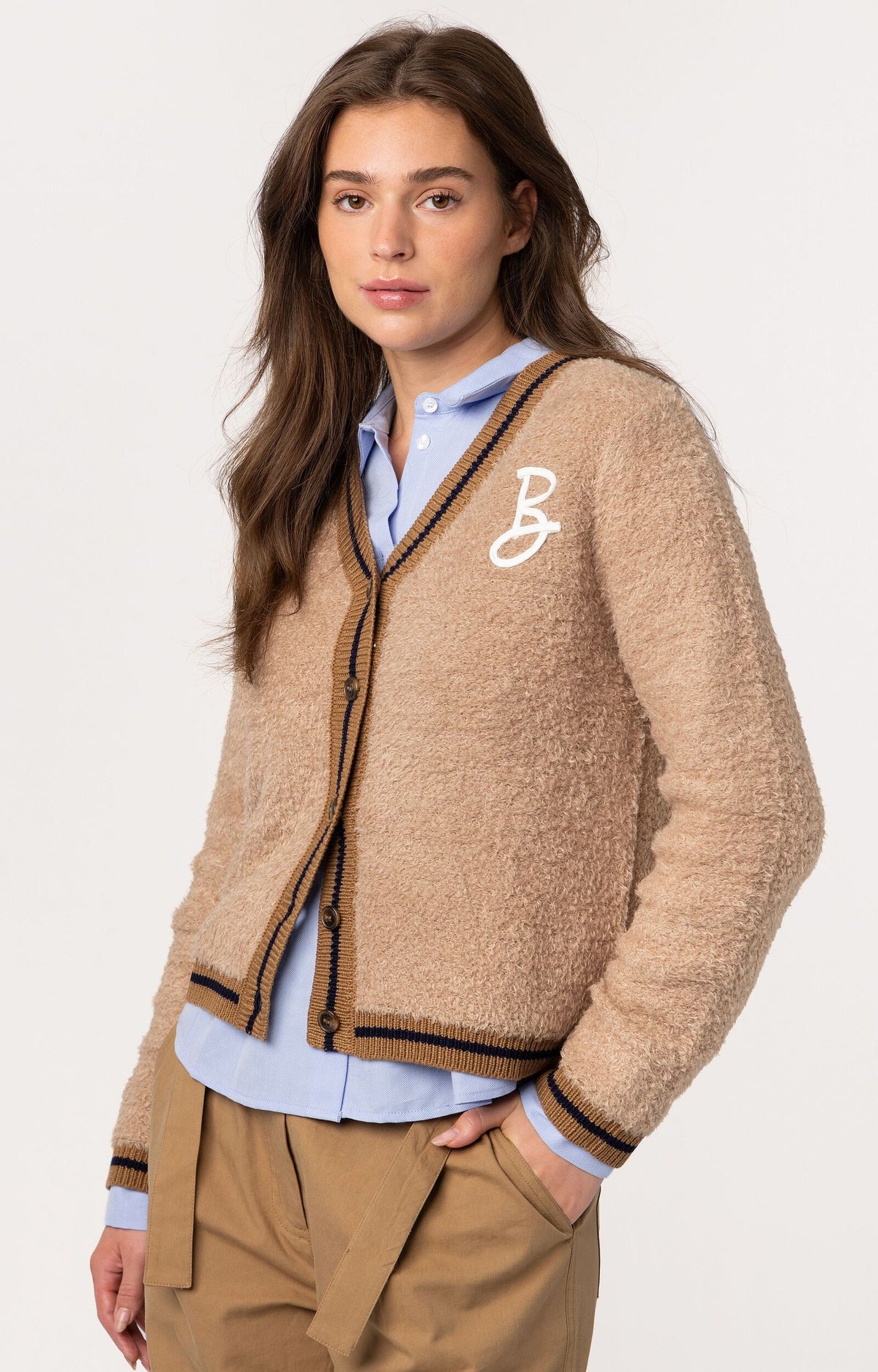 ANNA BLUE VESTJE LAURYN CAMEL