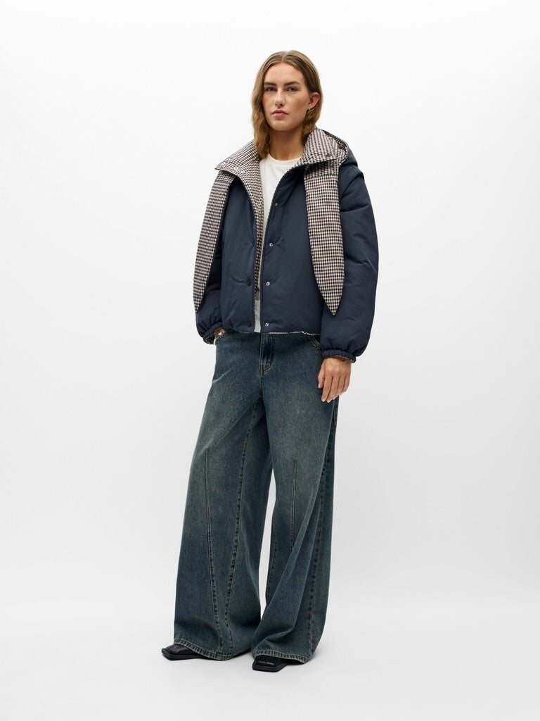 OBJECT JAS TIMIA RAVEN/MACADEMIA WITH BLACK CHECKS<BR />