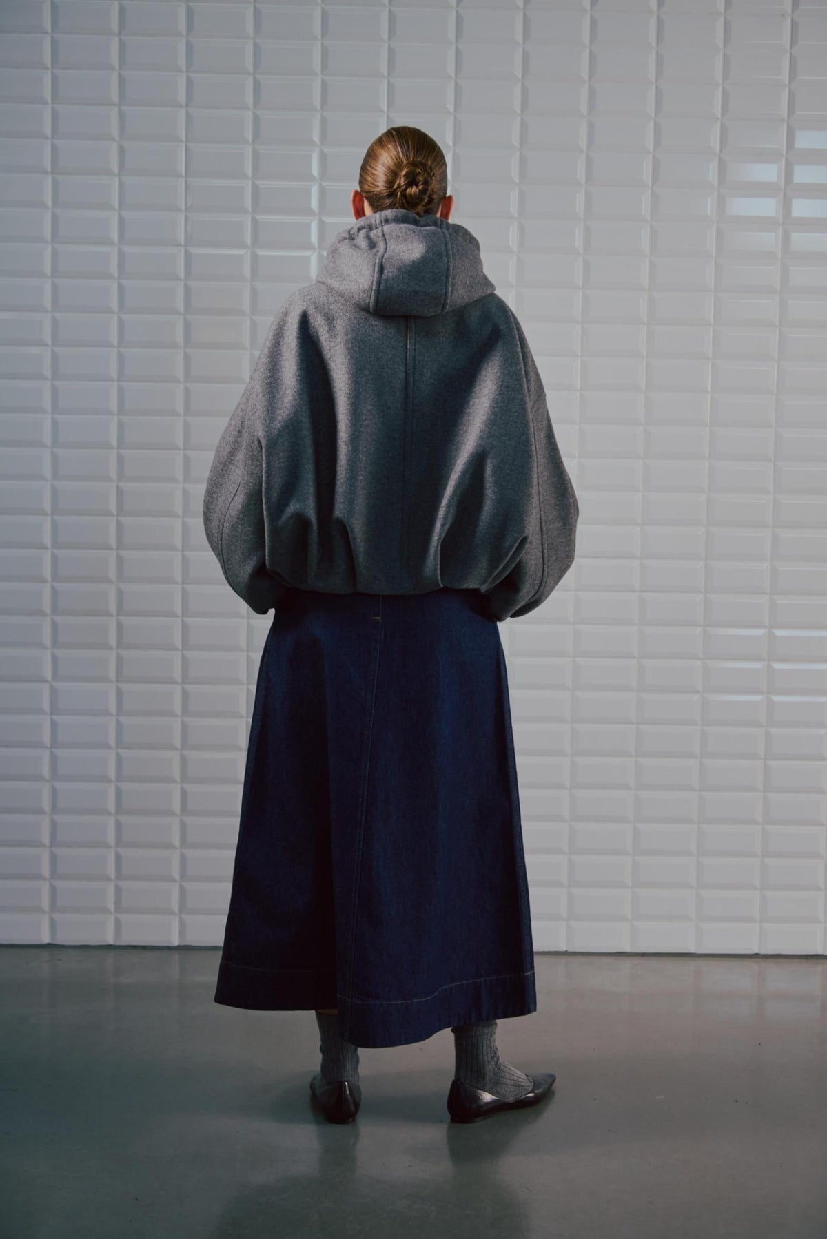 WITHBLACK JACKET FLORA DARK GREY MELANGE