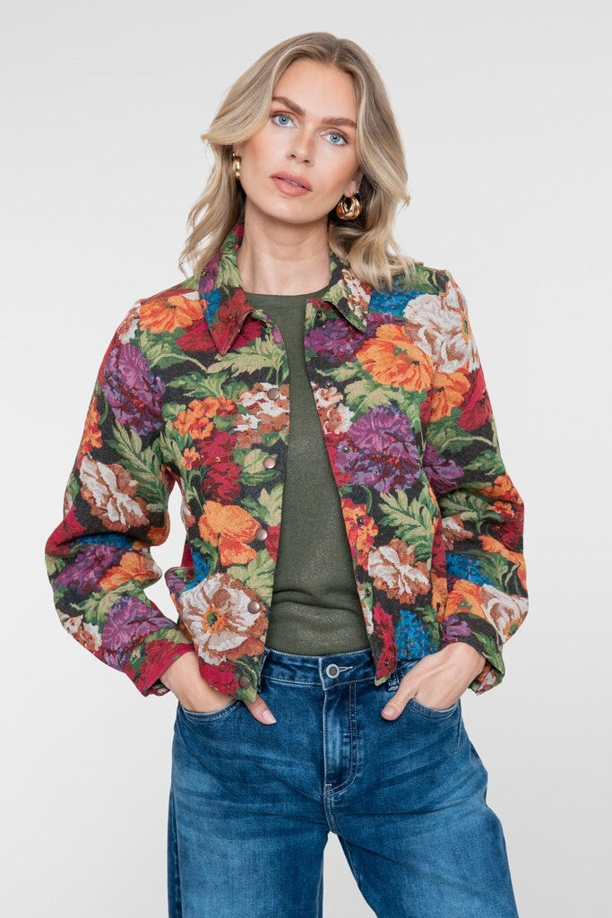 GEISHA BLOUSE BROWN/GREEN