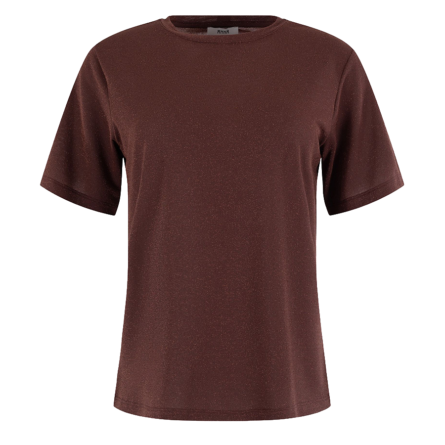 ANNA T-SHIRT GLITTER MAHOGANY
