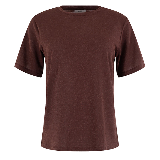 ANNA T-SHIRT GLITTER MAHOGANY