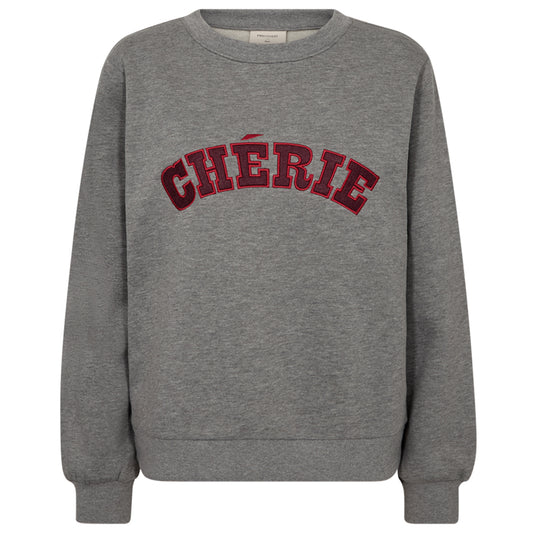 FREEQUENT SWEATER WANA MED. GREY MEL./PORT ROYALE